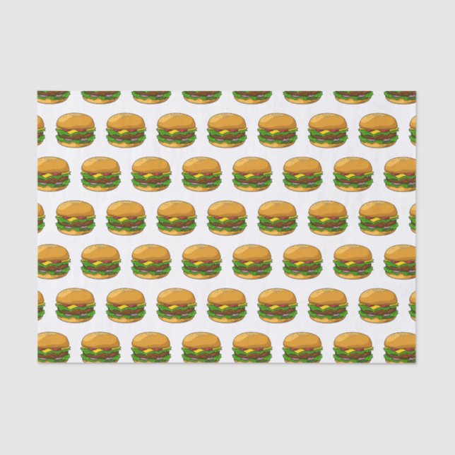 Papier Mousseline Illustration de Hamburger (Recto)