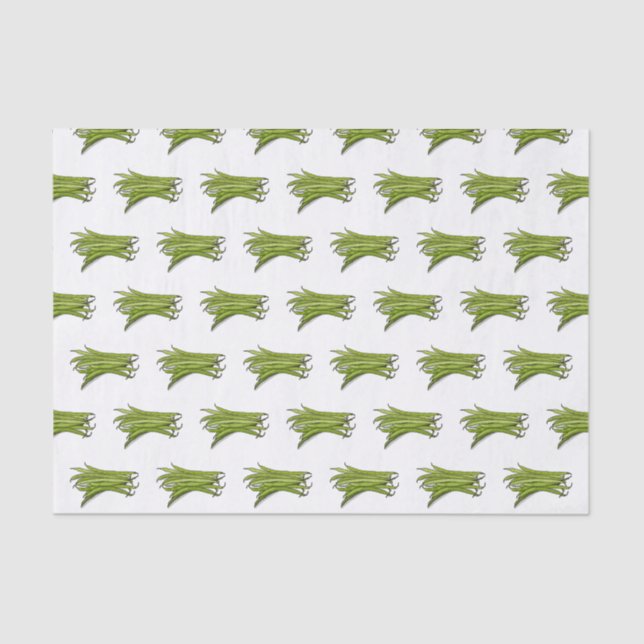 Papier Mousseline Illustration de haricots verts (Recto)