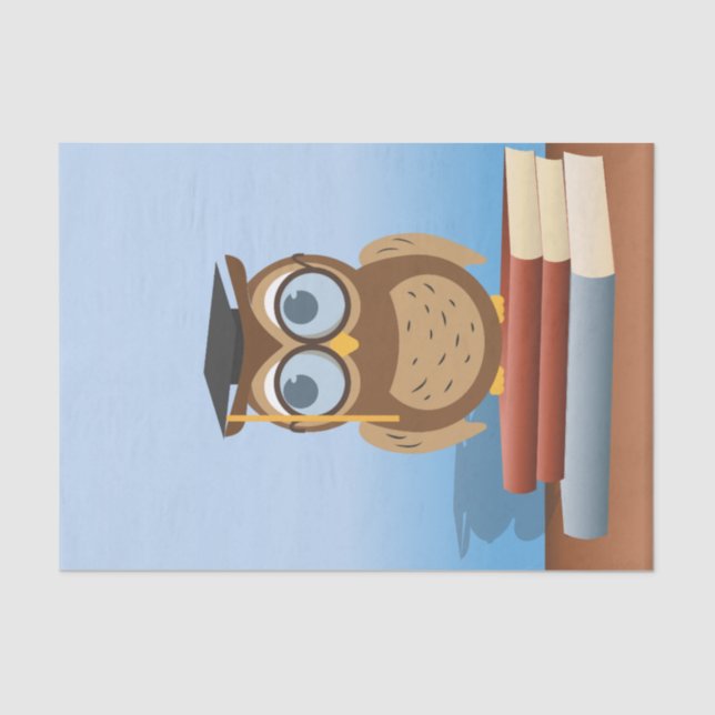 Papier Mousseline Illustration de hibou (Recto)