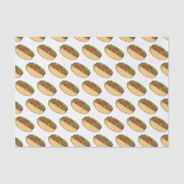 Papier Mousseline Illustration de Hot dog (Recto)