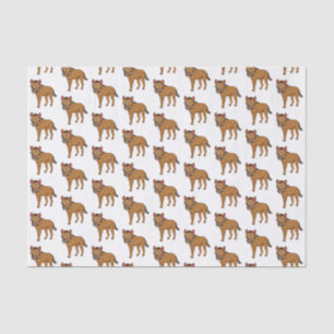 Papier Mousseline Illustration de Hyena et de fleurs