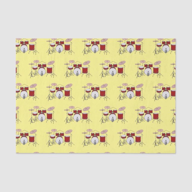 Papier Mousseline Illustration de kit de batterie (Recto)