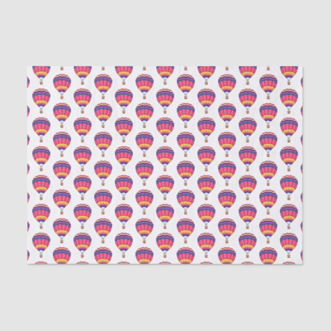 Papier Mousseline Illustration de la montgolfière (Recto)