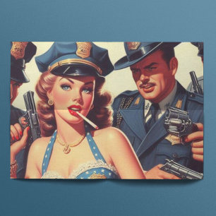Papier Mousseline Illustration de la police vintage de pâte