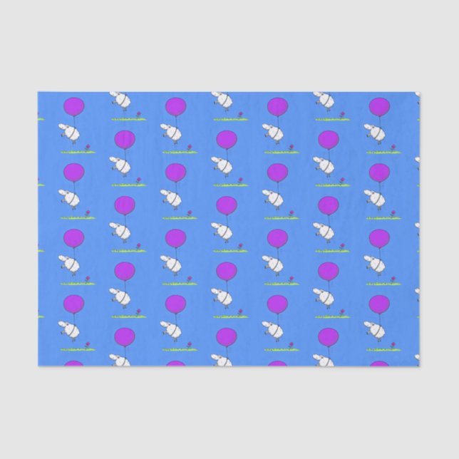 Papier Mousseline Illustration de l'humour en ballons de mouton mign (Recto)