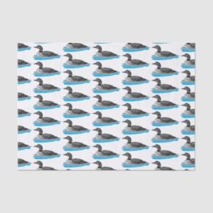 Papier Mousseline Illustration de Loon bird