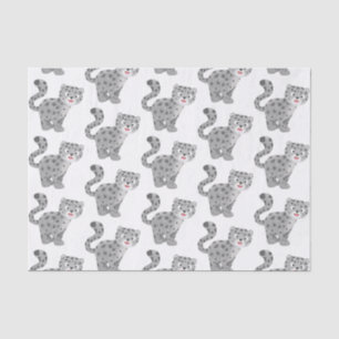 Papier Mousseline Illustration de mignon léopard des neiges