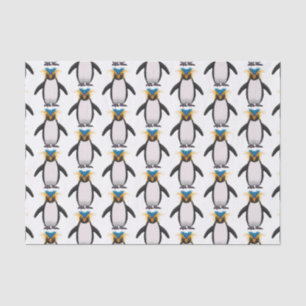 Papier Mousseline Illustration de mignon macaroni pingouin