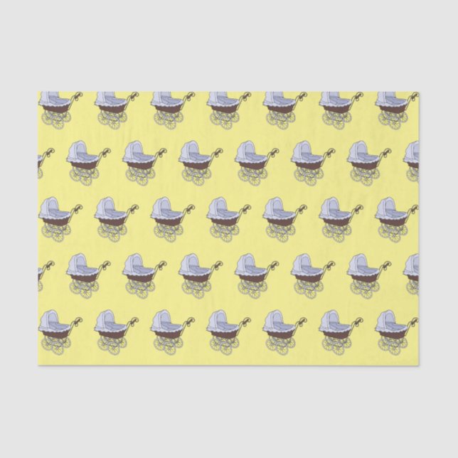 Papier Mousseline Illustration de poussette (Recto)