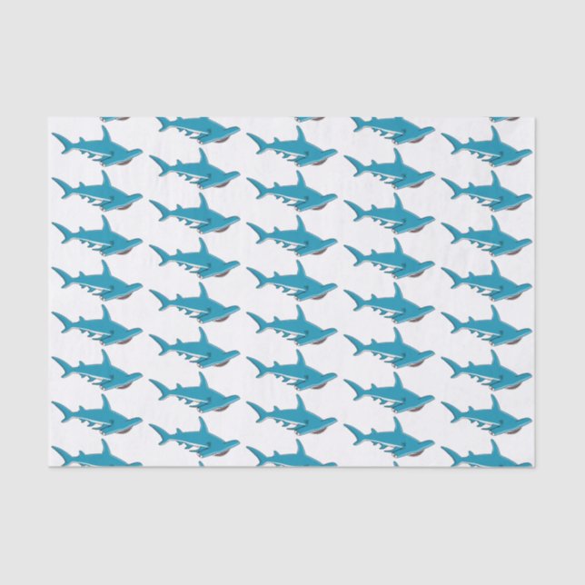 Papier Mousseline Illustration de requin marteau (Recto)