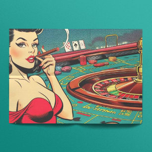 Papier Mousseline Illustration de Retro Casino Pop Art