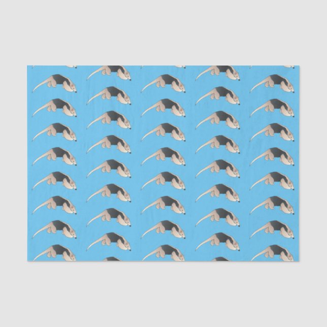 Papier Mousseline Illustration de Tamandua (Recto)
