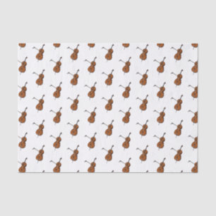 Papier Mousseline Illustration de violoncelle