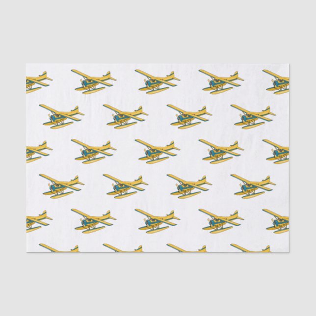 Papier Mousseline Illustration d'hydravion (Recto)