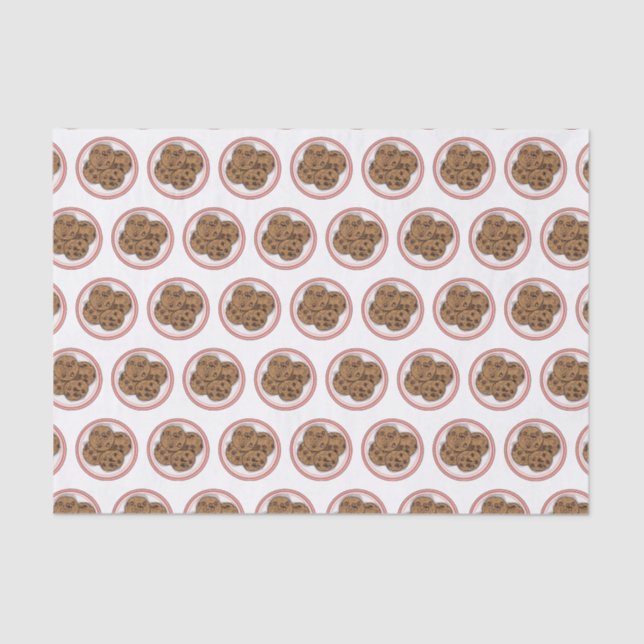 Papier Mousseline Illustration du cookie de puce à chocolat (Recto)