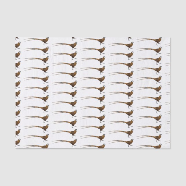 Papier Mousseline Illustration du faisan de Reeves (Recto)