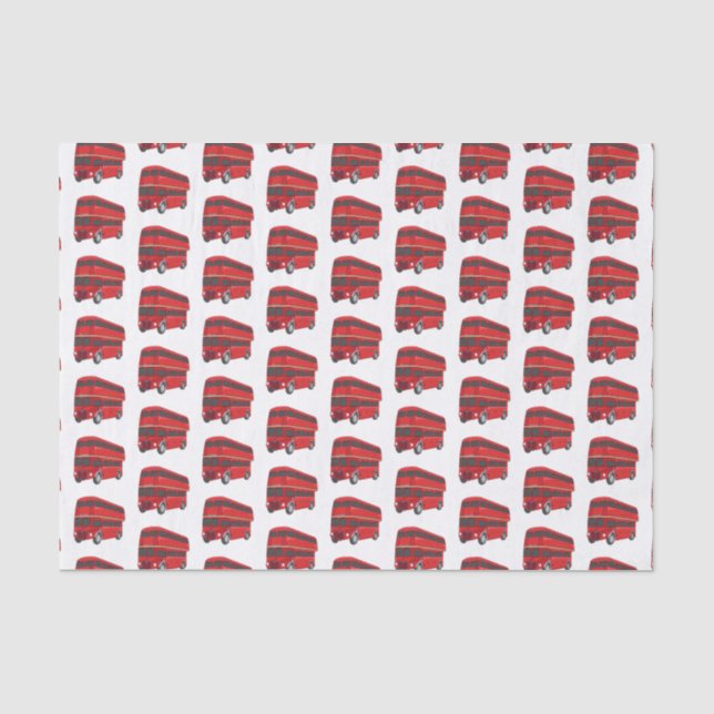 Papier Mousseline Illustration d'un bus à deux étages (Recto)