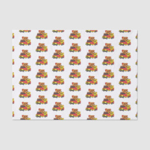 Papier Mousseline Illustration d'un camion de nourriture pour chien