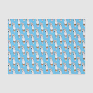 Papier Mousseline Illustration d'un oiseau de cobaye-parapluie