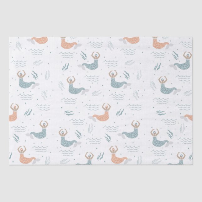 Papier Mousseline Illustration d'une sirène de danse personnalisée (Recto)