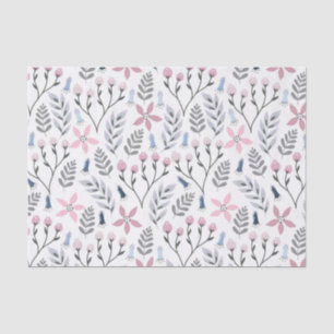 Papier Mousseline Illustration florale en chute libre