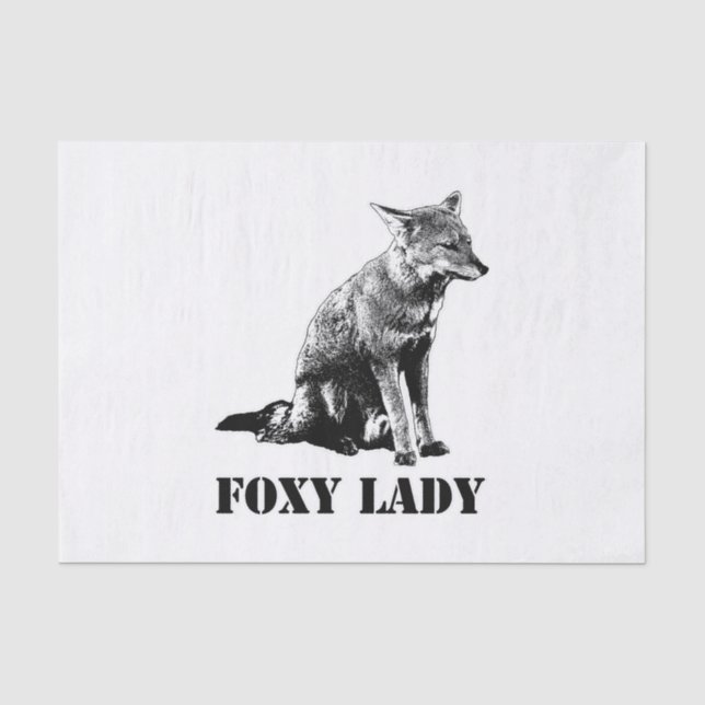 Papier Mousseline Illustration Foxy lady (Recto)