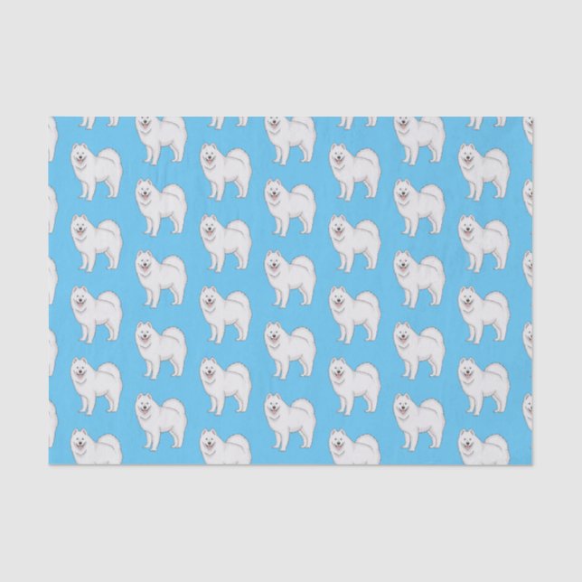 Papier Mousseline Illustration Samoyed dog (Recto)