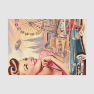 Papier Mousseline Illustration vintage de beauté