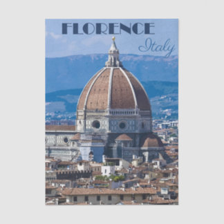 Papier Mousseline Illustration vintage de Florence, Italie