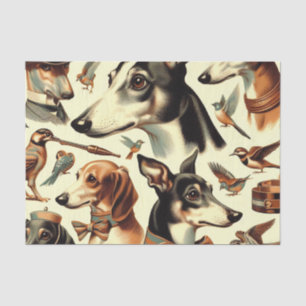 Papier Mousseline Illustration vintage de Greyhound