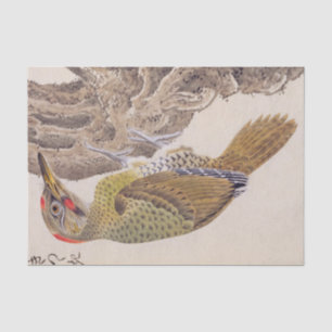 Papier Mousseline Illustration vintage : Pic de bois