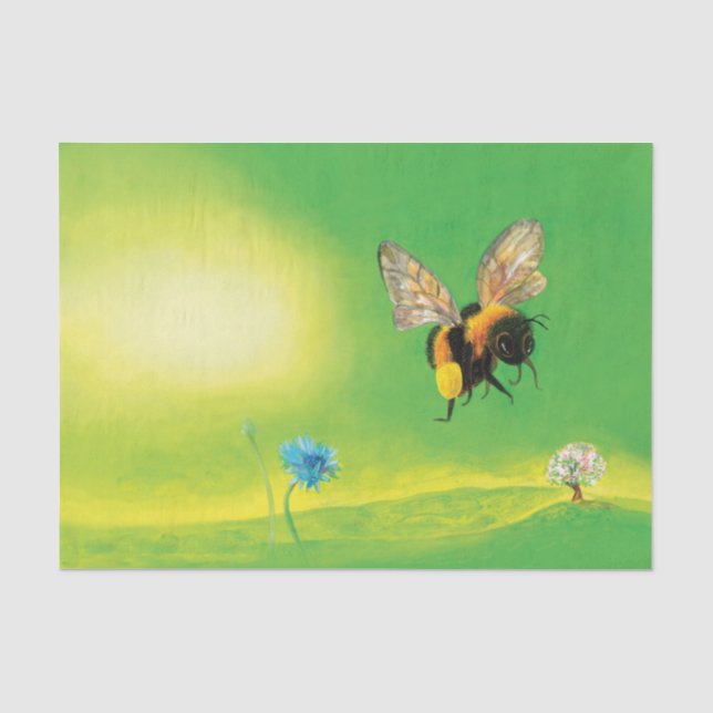 Papier Mousseline Illustration volante Bumblebee (Recto)