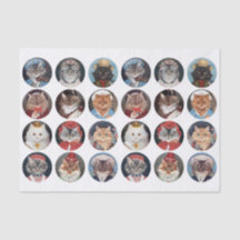 Illustrations de chats vintage (pas d'IA) par GL B