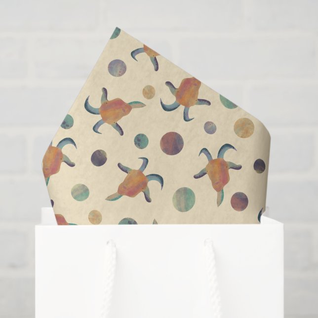 Papier Mousseline Illustrations de chèvre peinte moderne et Pois (Sac cadeau)