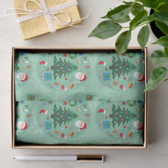 Papier Mousseline Illustrations de Noël Fêtes (Cadeau)