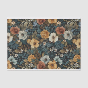 Papier Mousseline Illustrations florales feuillues sur Arrière - pla