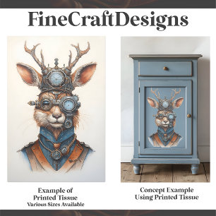 Papier Mousseline Image D6 Découpage numérique mignonne Steampunk Re