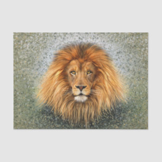 Papier Mousseline Image d'art de peinture de photographie de lion