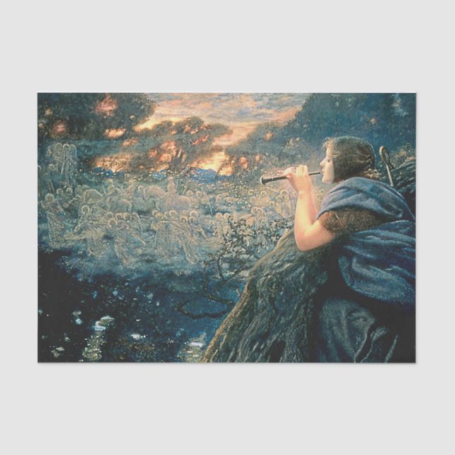 Papier Mousseline "Imaginaire au crépuscule" d'Edward Robert Hughes (Recto)