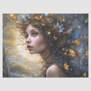 Papier Mousseline Imaginaire belle papillon fée découpage