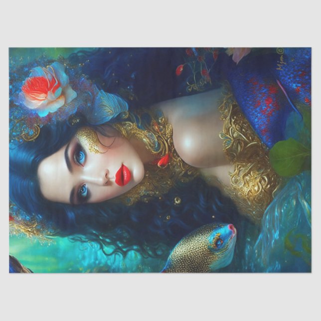 Papier Mousseline Imaginaire Belle Sirène 1 Découpage (Recto)