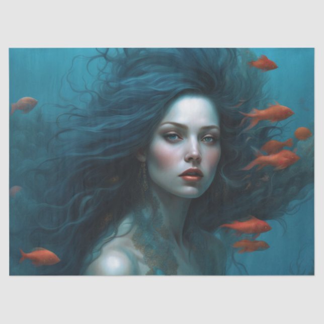 Papier Mousseline Imaginaire Belle Sirène Princesse Découpage (Recto)