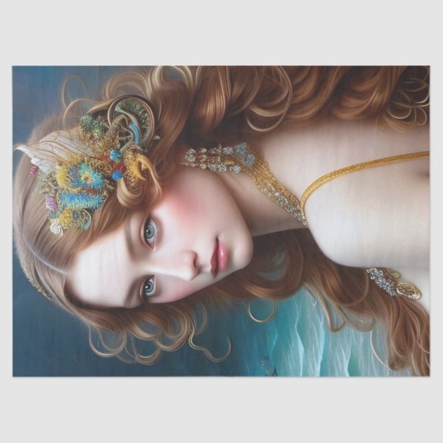 Papier Mousseline Imaginaire Belle Sirène Princesse Découpage (Recto)