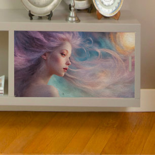 Papier Mousseline Imaginaire Blonde Girl Decoupage Tissu papier