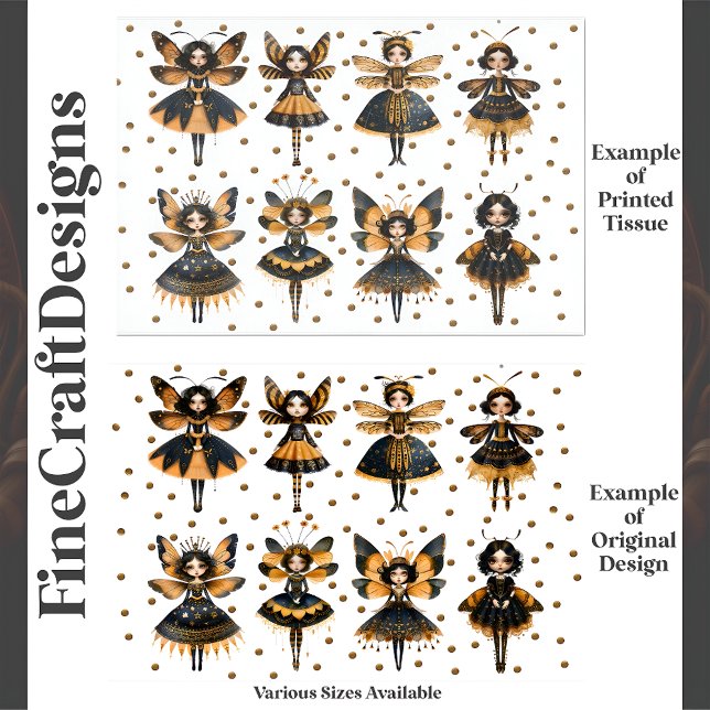 Papier Mousseline Imaginaire de découpage E5 de poupées d'abeilles g (Créateur téléchargé)