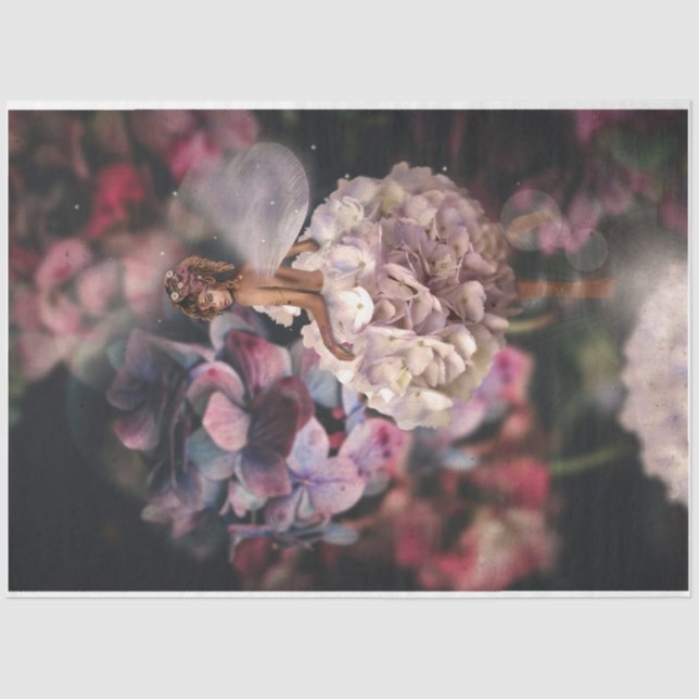 Papier Mousseline imaginaire de fée marron horangea couture portrait (Recto)