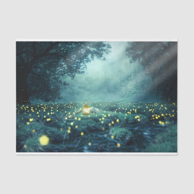 Papier Mousseline Imaginaire Éclairage Bugs Découpage de forêt (Recto)