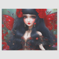 Imaginaire Fée Rouge mignonne Princesse Découpage