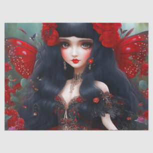 Papier Mousseline Imaginaire Fée Rouge mignonne Princesse Découpage