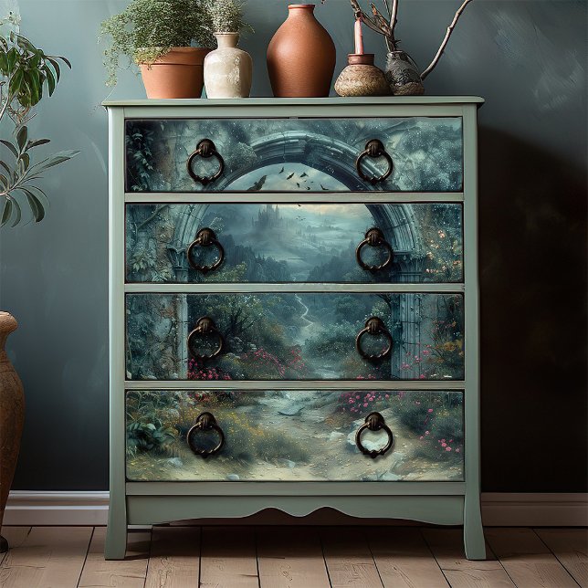 Papier Mousseline Imaginaire Horreur Dracula Château Vampire chauves (Créateur téléchargé)